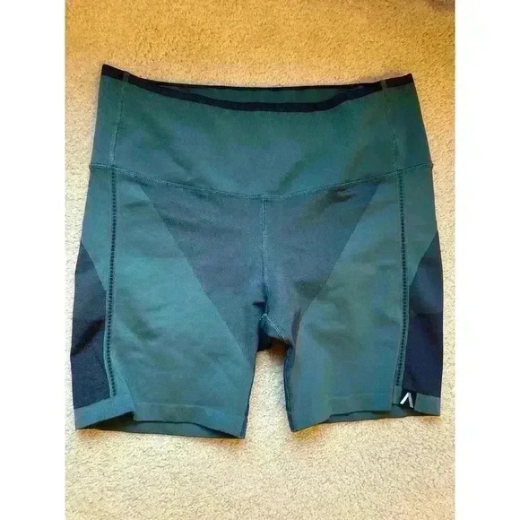 Athleta Allyson Felix Legend Seamless Bike Shorts Lagoon Teal Size 2X - Picture 3 of 4